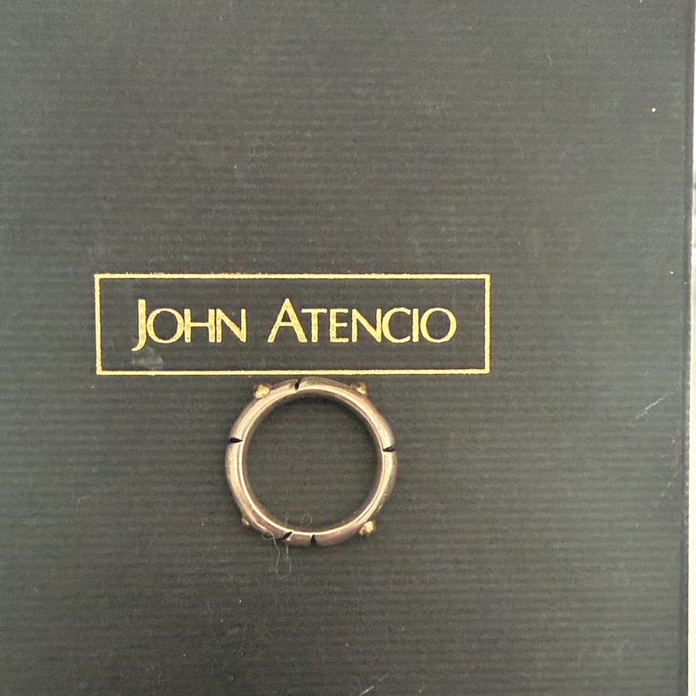 John Atencio tiny sterling and Gold pinkie Ring 3